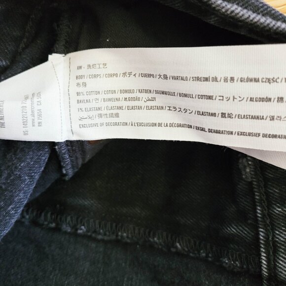 Abercrombie Fitch Mom Short High Rise Size 25/0 Denim Cutoffs Shorts Black - Picture 14 of 14